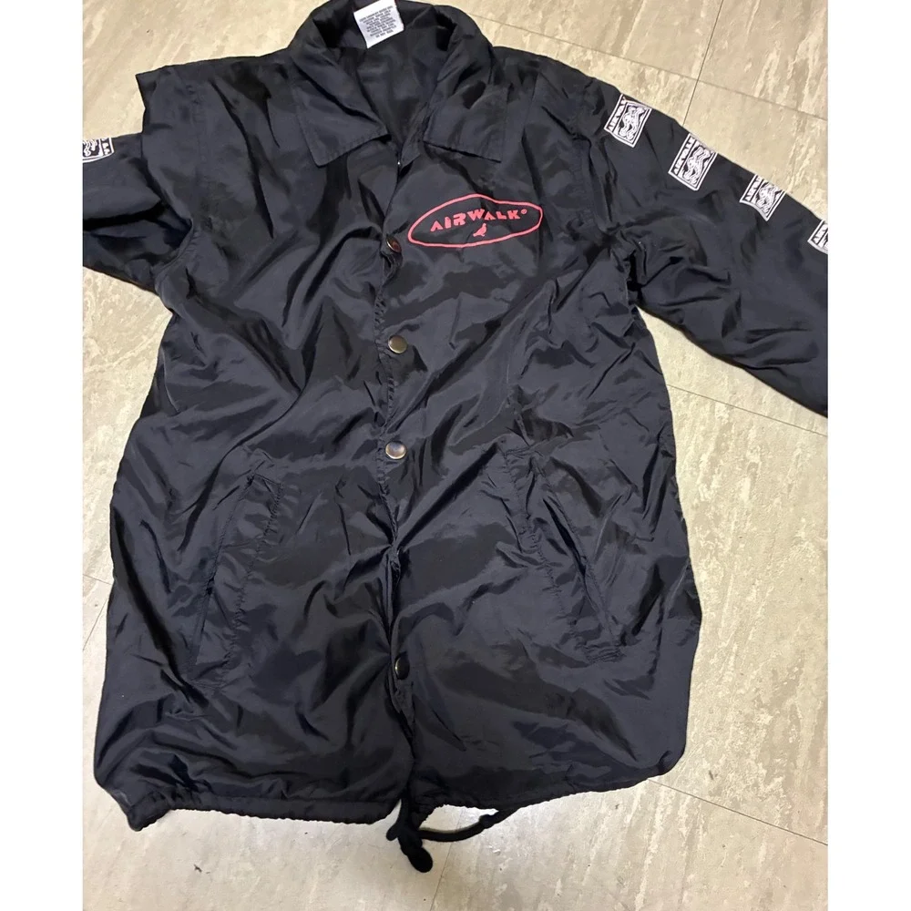 Airwalk x Staple Pigeon Mens Black Coaches Jacket Skate Graphic Windbreaker XS